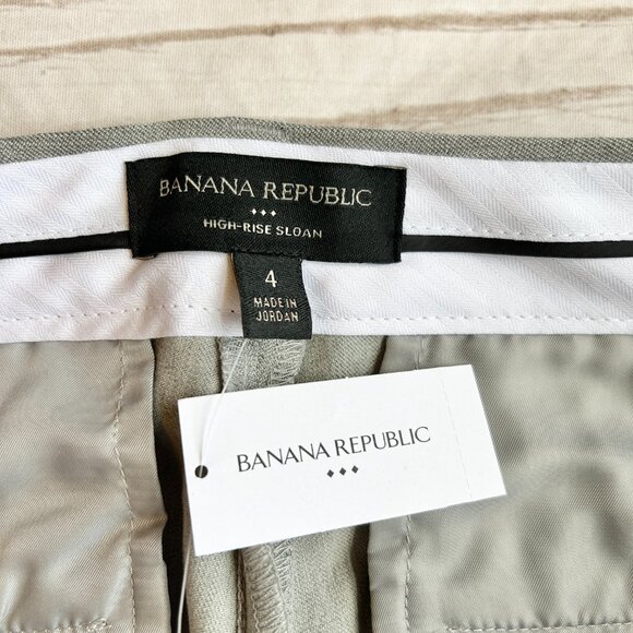 Banana Republic High Rise Dark Gray Sloan Pants Business Casual Trousers 4 NWT - Picture 4 of 11